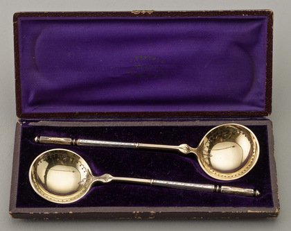 Norwegian Silver Caviar Spoons ((Set of 2) - J Tostrup 